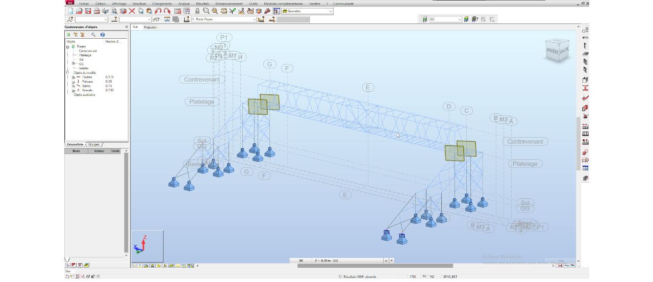 Calcul Robot Structure — Modèle EF