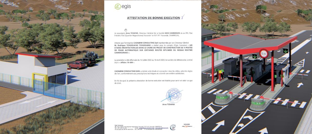 Attestation de bonne exécution — EGIS Cameroun
