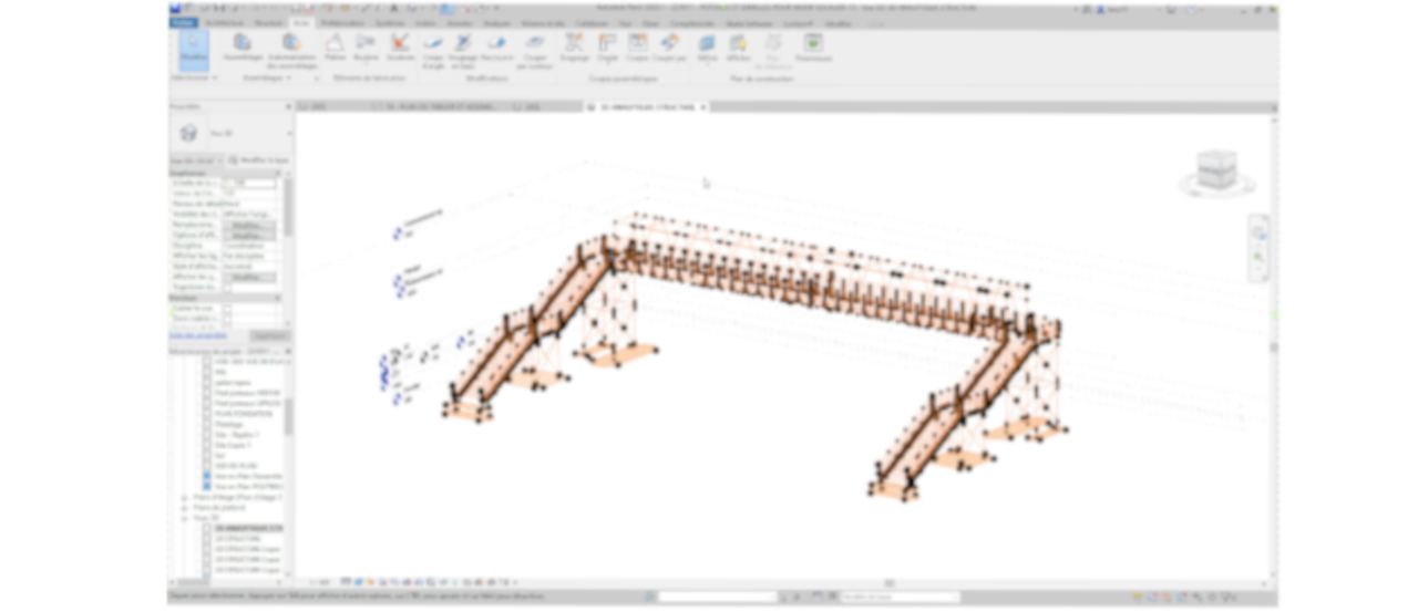 Modélisation Revit — Passerelle
